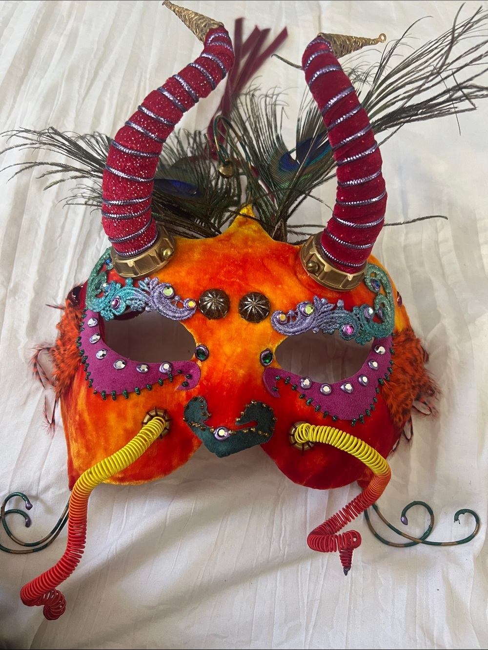 Cirque de Soleil  Horned Masquerade Mask by Judith Rauchfuss Mardis Gras